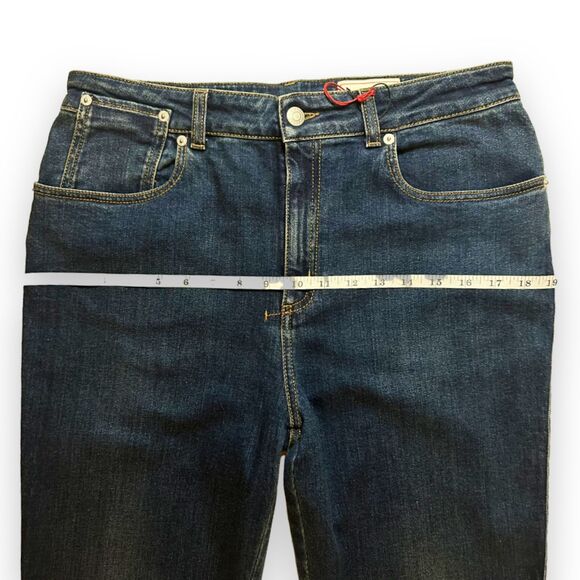 NWT Alexander McQueen Women's Denim Jeans Bootcut Split Hem Size 32 / 12-14 - Picture 10 of 16